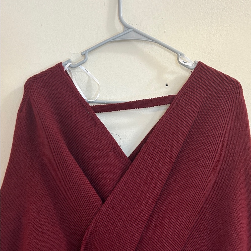 Lulu's Burgundy Long Sleeve Dress - Picture 8 of 9